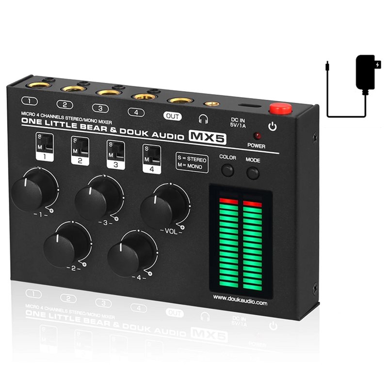 Audio Mixer 4 Channel - B67C Für Douk Audio MX5 4-Kanal-Audiomixer