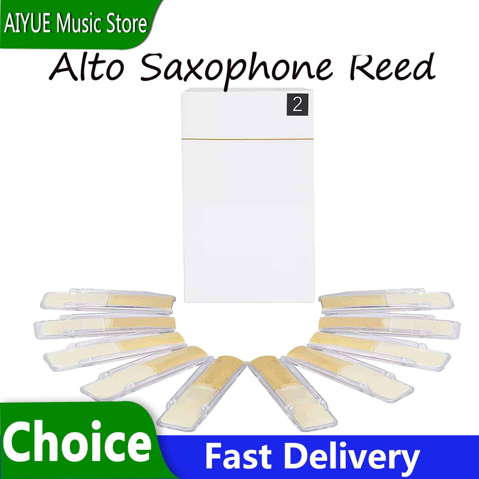 Saxophone Reed Pack - IRIN 10 Stück Eb-Altsaxophonblätter Nr. 2,