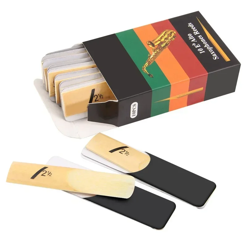 Saxophone Reed Pack - 10 Stück/Packung Saxophon-Blätter 1.5/2.0/2.5/3.0/3.5/4.0 Klarinettenblätter Alt