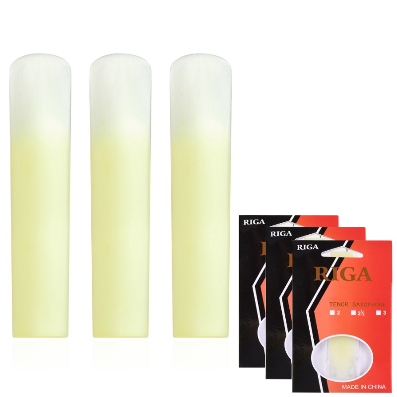 Saxophone Reed Pack - 3er-Pack Tenor-, Alt- und Sopransaxophon-Harzblätter, Stärke