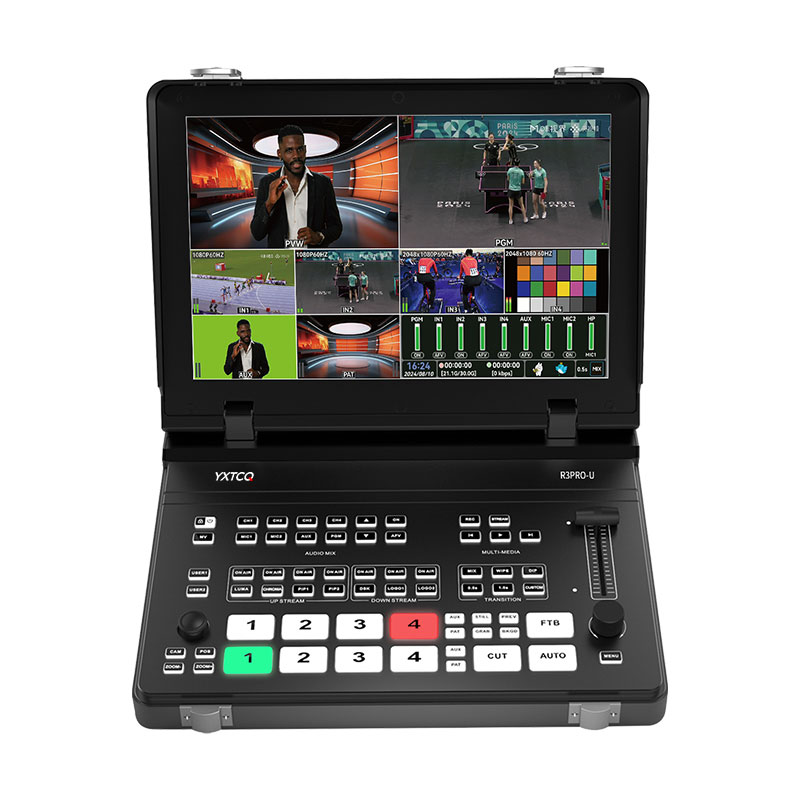 Audio Mixer 4 Channel - YXTCQ R3PRO-U 4K Live-Video-Switcher, 4-Kanal Horizontal-Vertikal