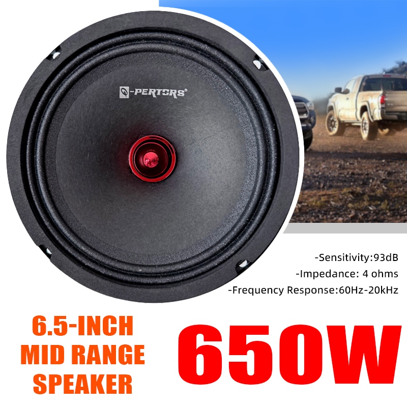 Audio Music Enhancer - 6,5-Zoll Universal-Autolautsprecher 650W Mitteltonlautsprecher Auto-Musik-Stereo Verstärkter