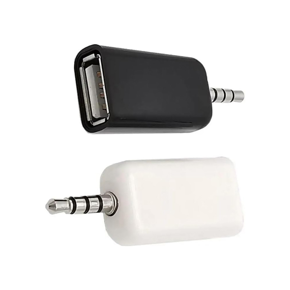 Audio Music Only - AUX-zu-3,5-mm-Audio-Adapter – USB-A-Buchse auf Stecker-Konverter für