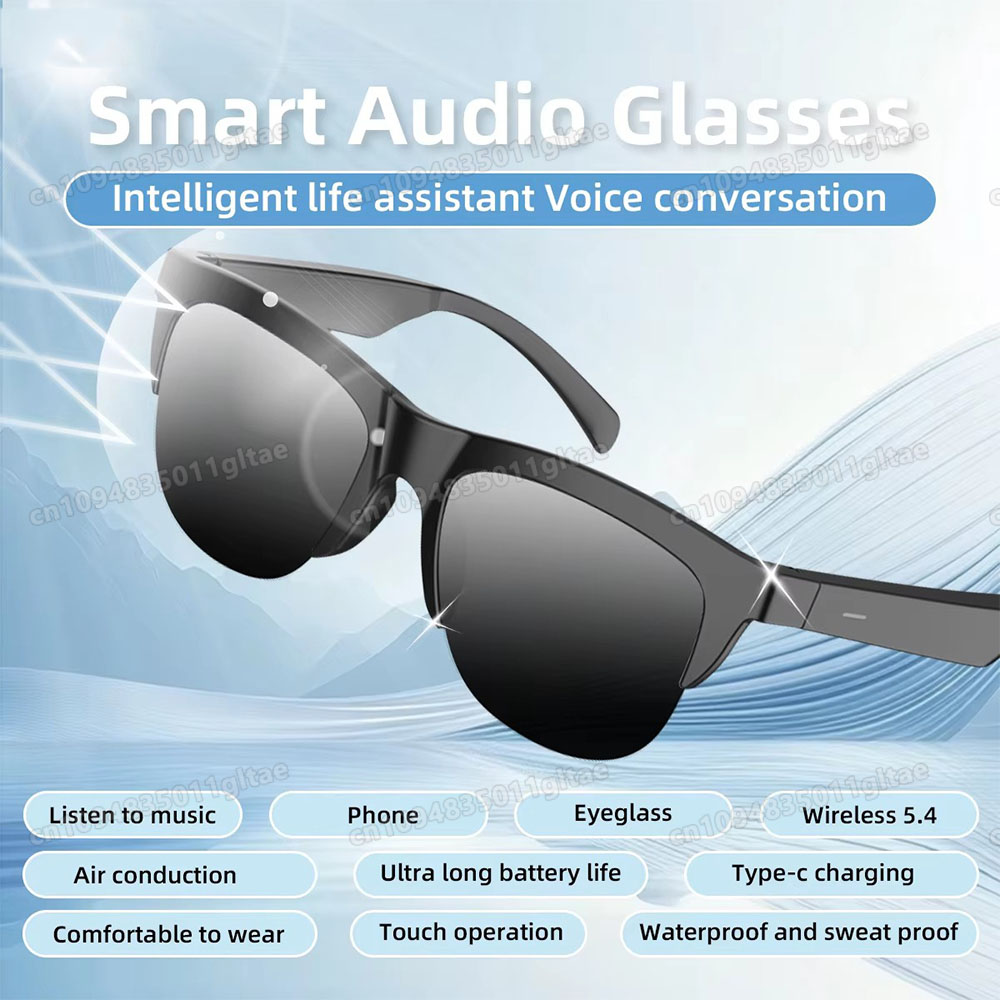 Audio Music Hifi - Neue Kamera-Steuerungs-Smart-Brille 2026 Musik-Sonnenbrille Kopfhörer Kabelloses