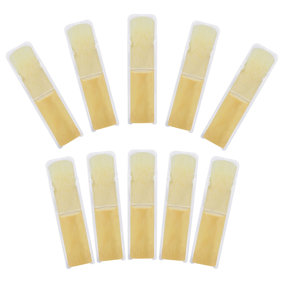 Saxophone Reed Pack - 10 Stück Altsaxophonblätter Stärke 2,5 Einzelverpackung