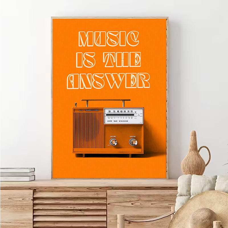 Vintage-Radio-Wandkunst, rahme – Audio Music Background Bewertung und Preis