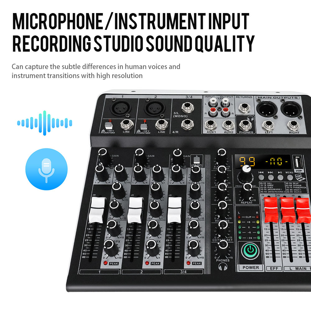 GOOERMI KT4/6/8 USB Audio-Mixe – Audio Mixer 4 Channel Bewertung und Preis